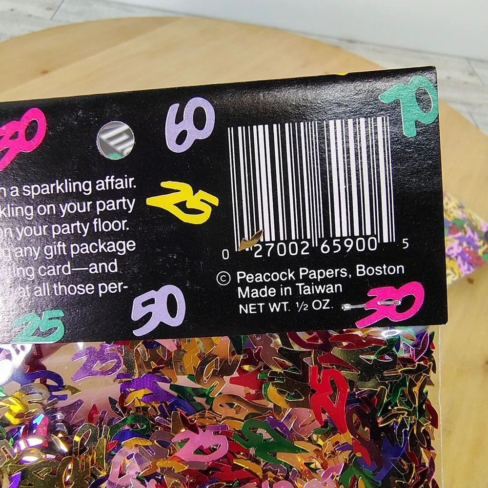 Year 25 Confetti (4‎ pkgs) Milestone Confettios Party Decorations Table Scatter